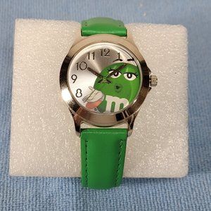 M & M's Candy Unisex Watch Featuring Miss Green